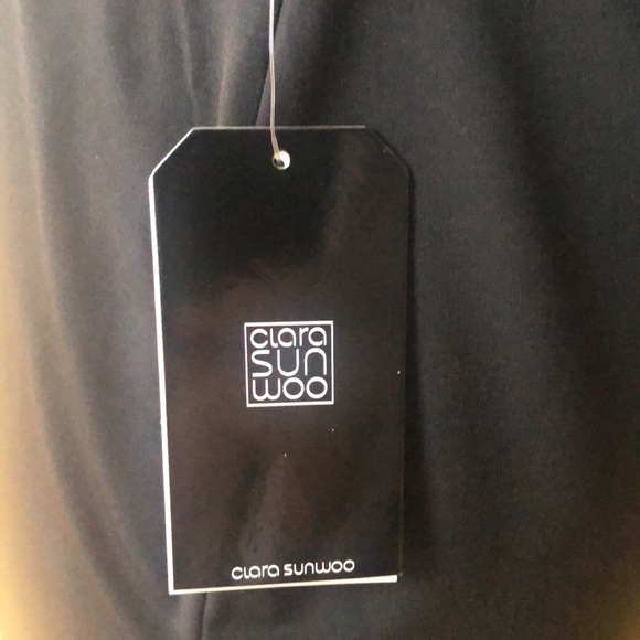 Clara Sun Woo large black knit pull on midi skirt NWT - Picture 2 of 7